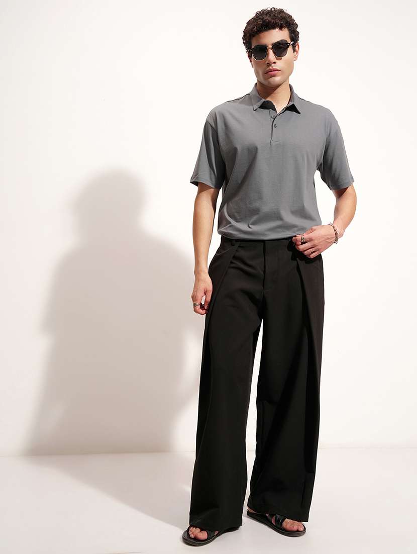 men grey cotton plain t-shirt - 22469371 -  Standard Image - 5
