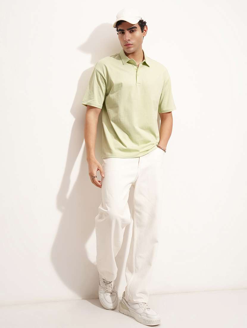 men green cotton plain t-shirt - 22469376 -  Standard Image - 5