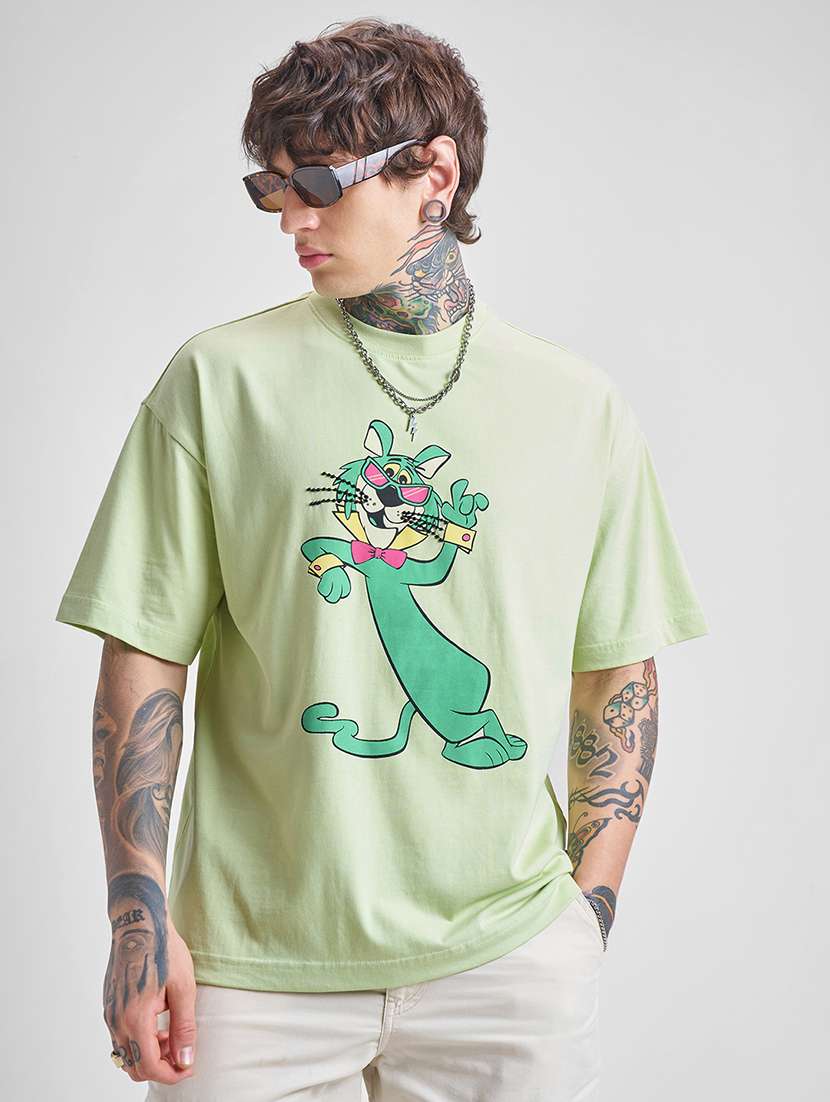 men green cotton plain t-shirt