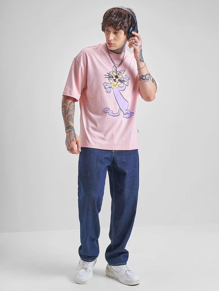men pink cotton plain t-shirt - 22469394 -  Standard Image - 5