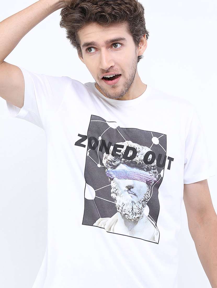 men printed short sleeve t-shirt