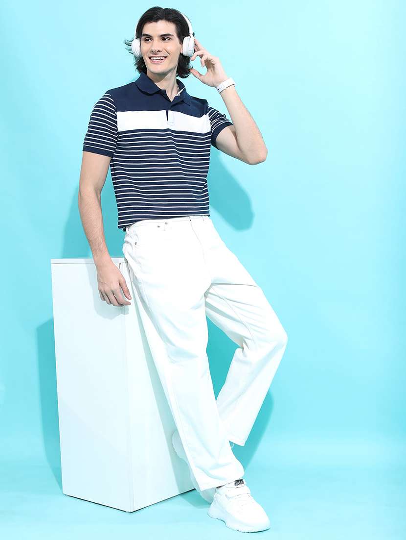 men navy blue polyester plain t-shirt - 22469447 -  Standard Image - 5