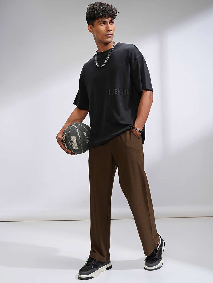 men solid mid rise full length track pant - 22469462 -  Standard Image - 5