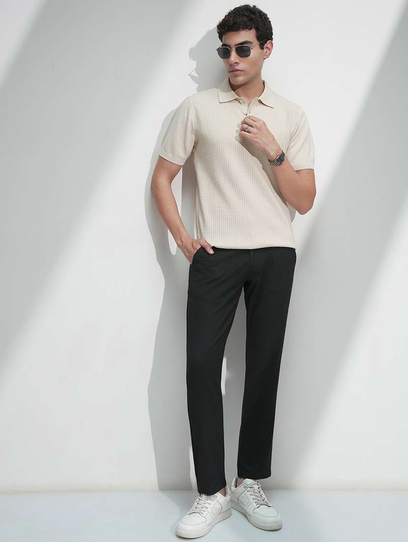 men solid mid rise chinos casual trouser - 22469477 -  Standard Image - 5
