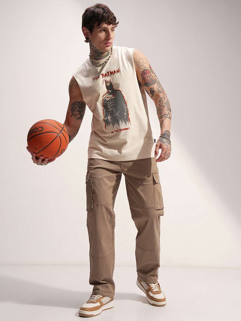 Men Brown Cotton Pleated Casual Trouser - 22469506 -  Standard Image - 5
