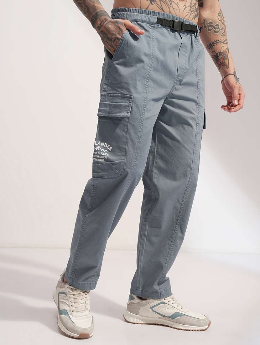 grey cotton casual trouser - 22469507 -  Standard Image - 3