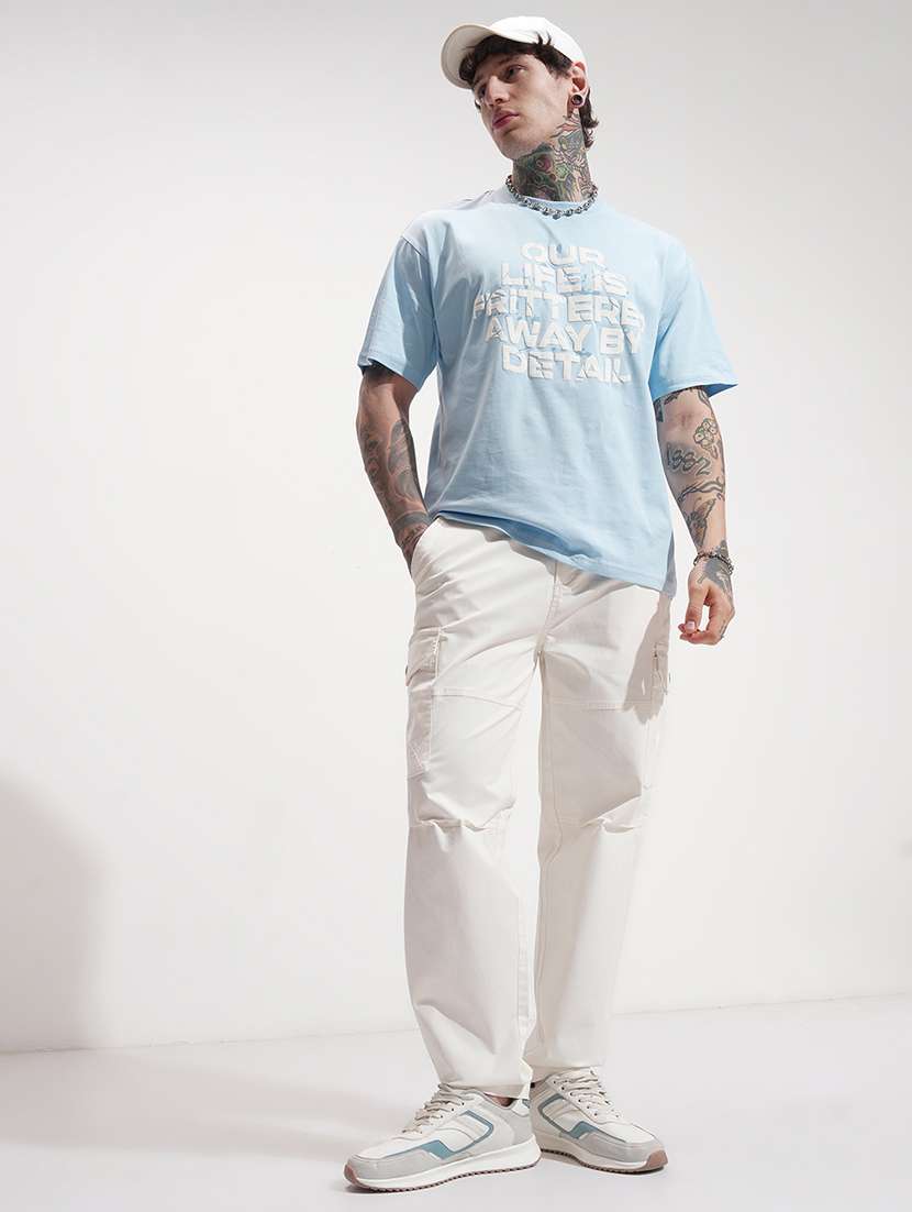 Men Solid Mid Rise Regular Fit Cargo - 22469514 -  Standard Image - 5