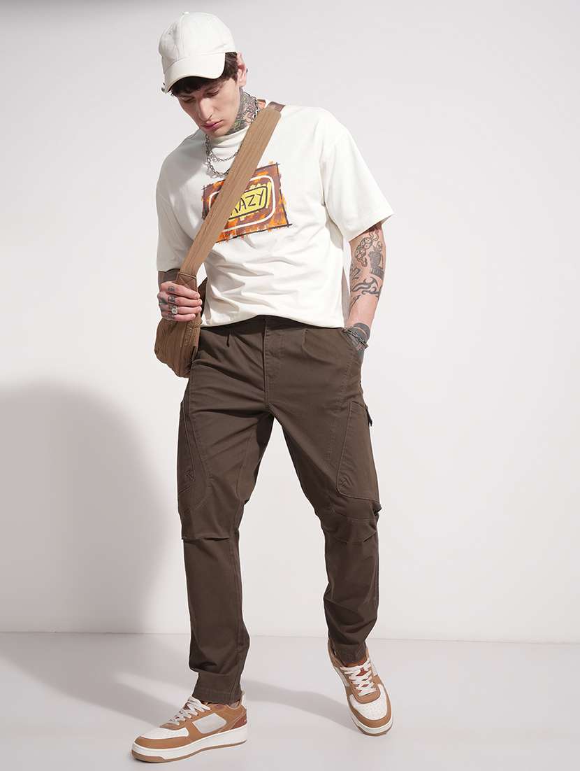 men trousers regular fit solid cotton casual wear - 22469530 -  Standard Image - 5
