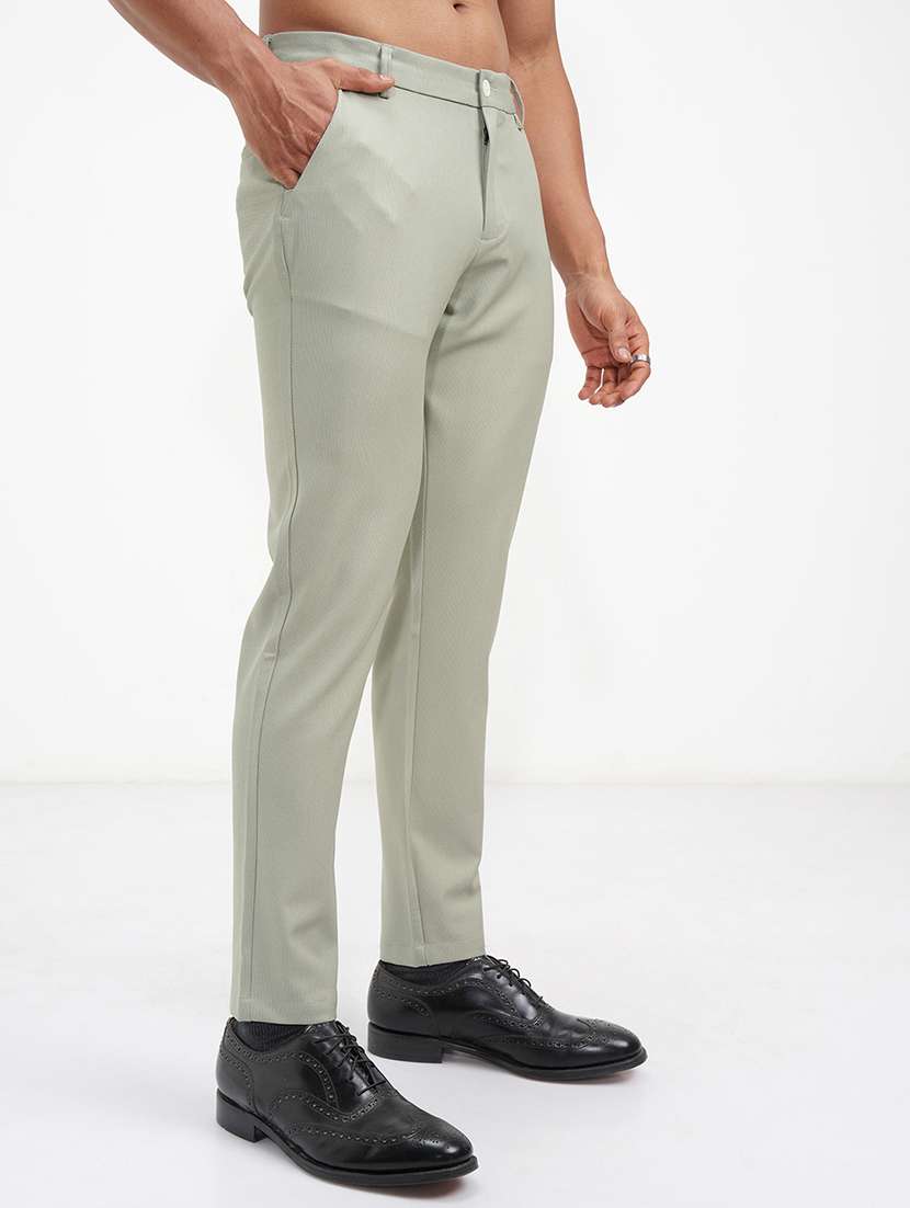 men solid regular fit trouser - 22469542 -  Standard Image - 3