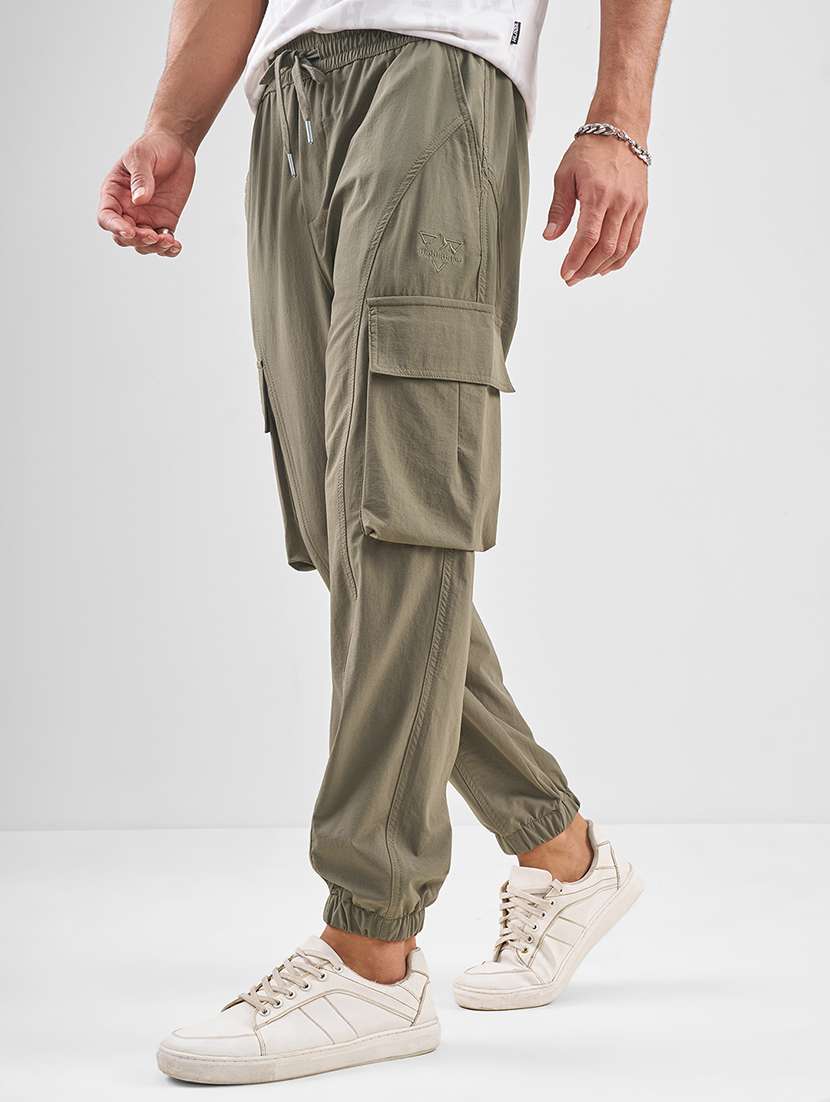 men blue nylon casual trouser - 22469562 -  Standard Image - 3