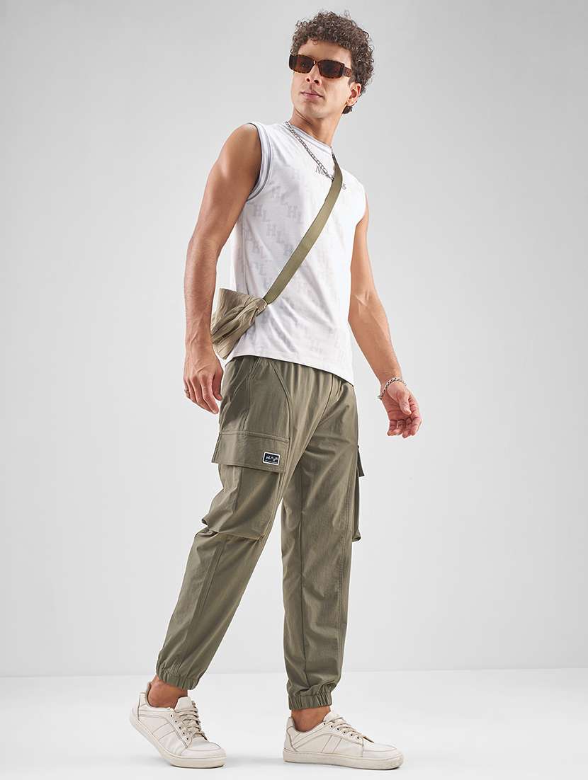 men blue nylon casual trouser - 22469562 -  Standard Image - 5