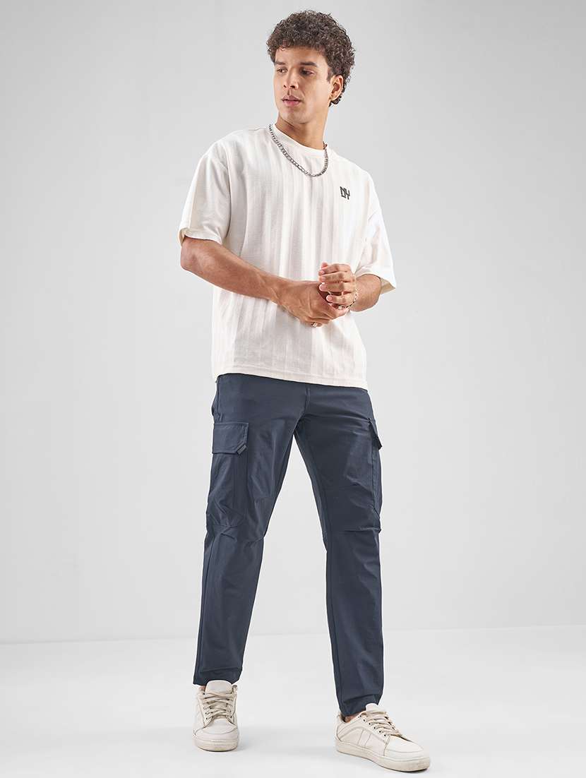men blue nylon casual trouser - 22469563 -  Standard Image - 5