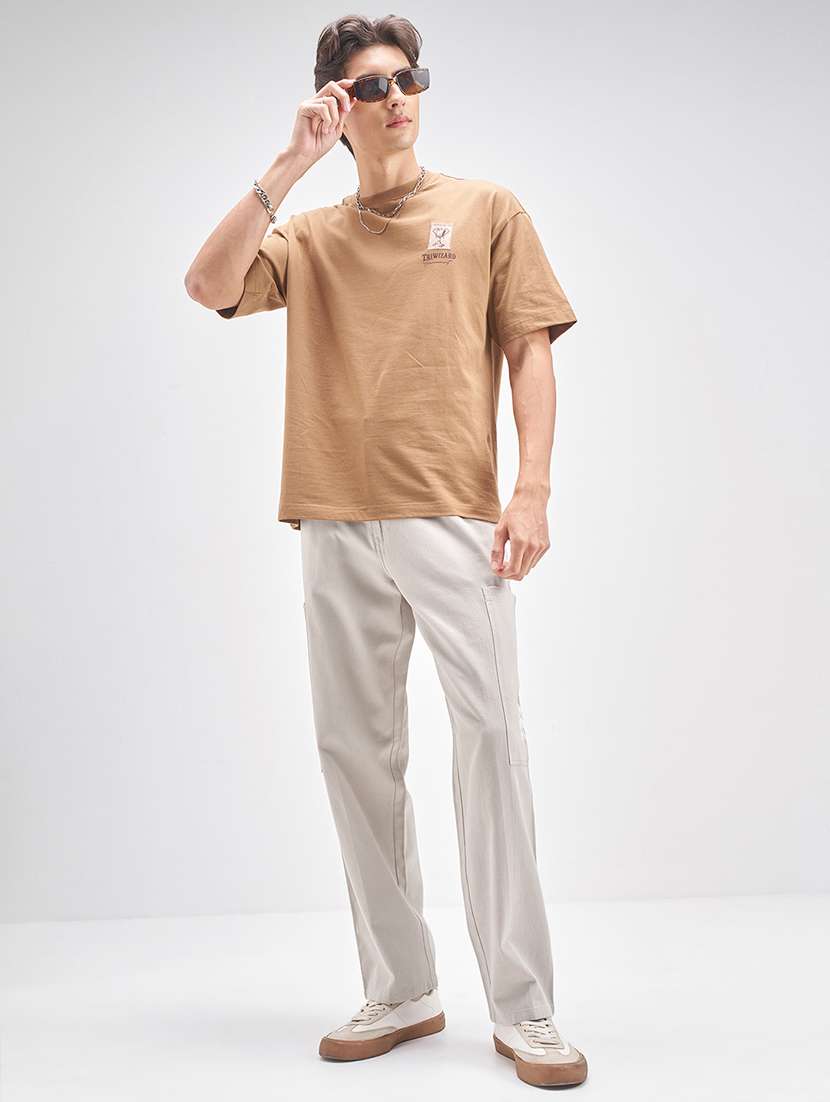 men grey cotton casual trouser - 22469592 -  Standard Image - 5
