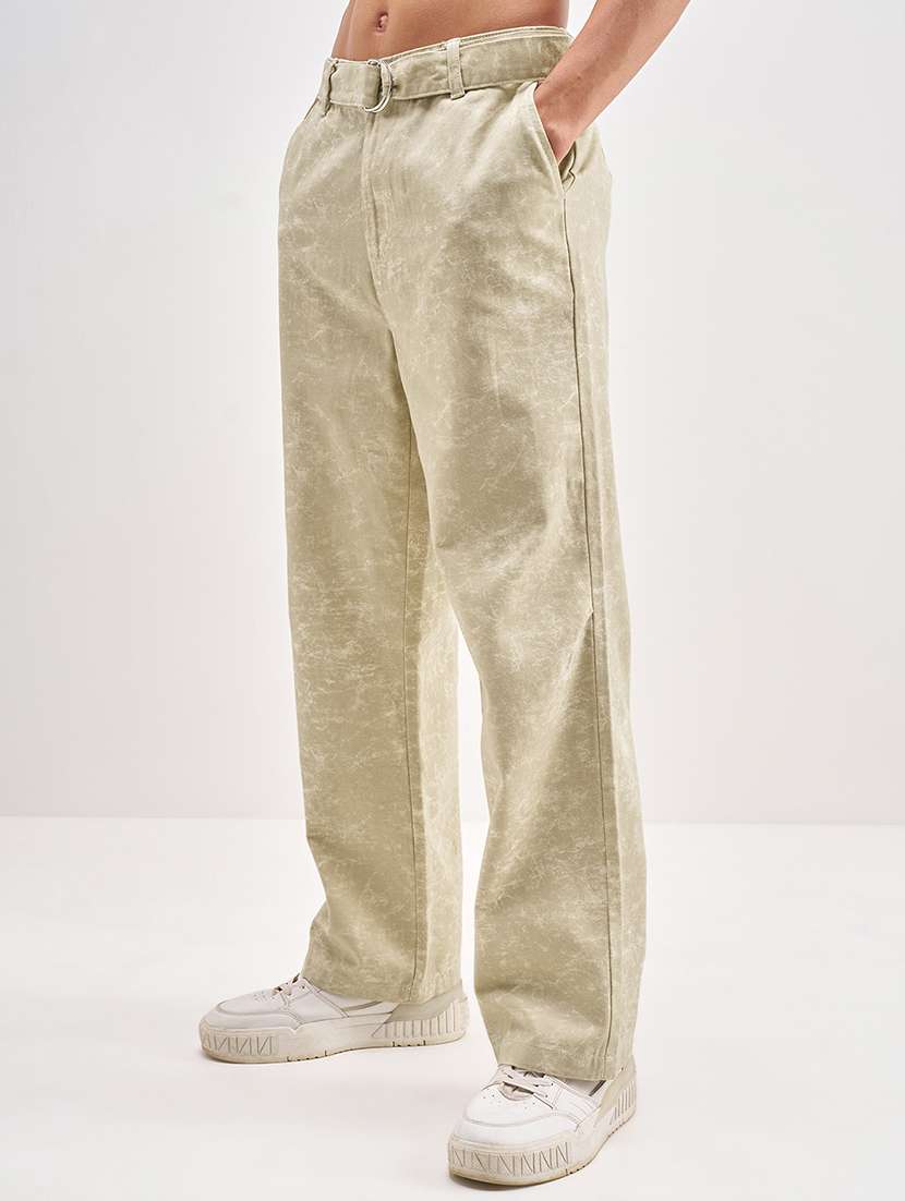 Men Brown Cotton Casual Trouser - 22469594 -  Standard Image - 3