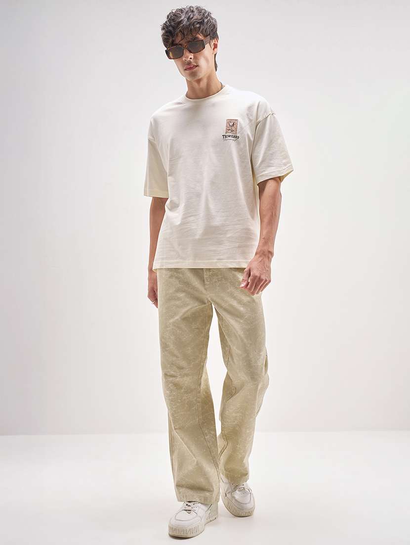 Men Brown Cotton Casual Trouser - 22469594 -  Standard Image - 5