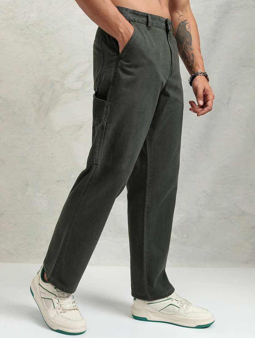 men cotton pleated casual trouser - 22469602 -  Standard Image - 3