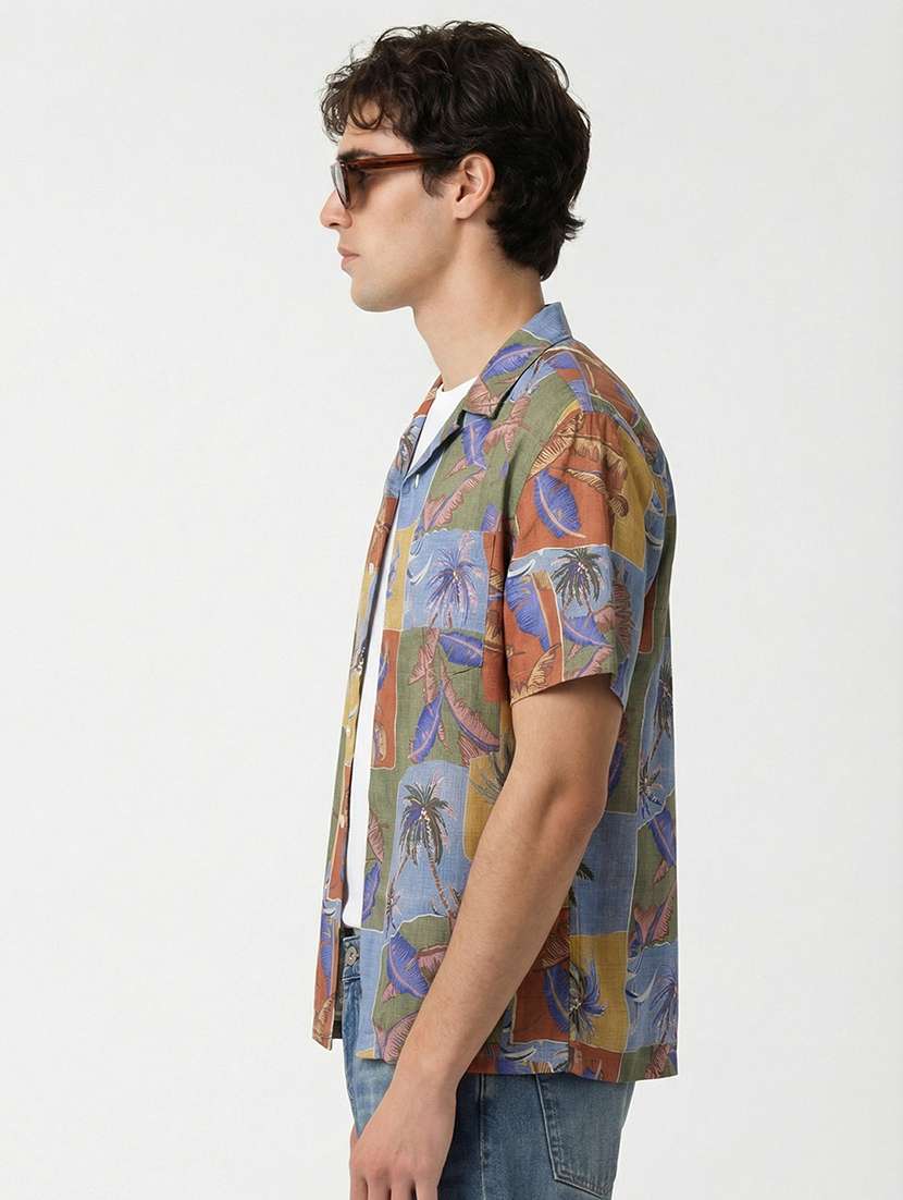 men multi colored polyester casual shirt - 22469663 -  Standard Image - 3