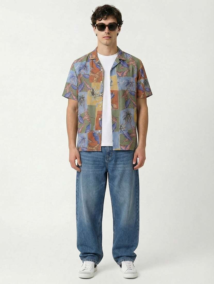 men multi colored polyester casual shirt - 22469663 -  Standard Image - 5