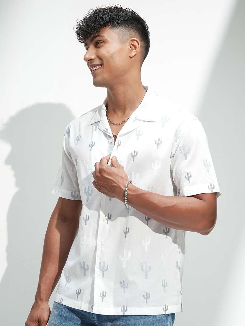 men white cotton casual shirt - 22469735 -  Standard Image - 3