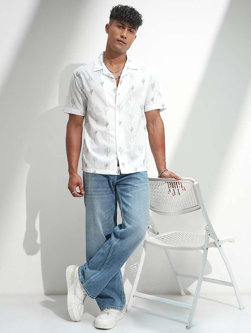 men white cotton casual shirt - 22469735 -  Standard Image - 5