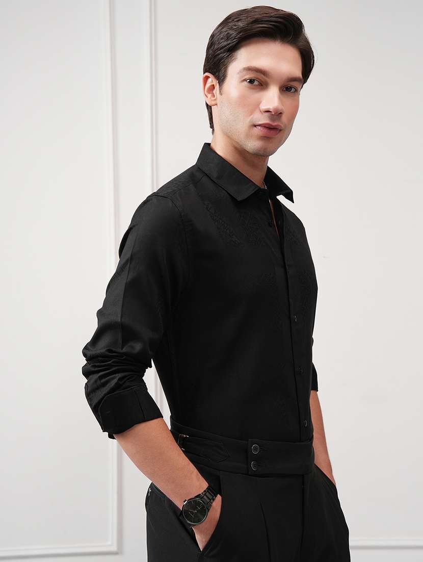 men collared long sleeve casual shirt - 22469745 -  Standard Image - 3