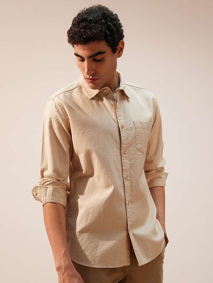 men collared long sleeve casual shirt - 22469765 -  Standard Image - 3