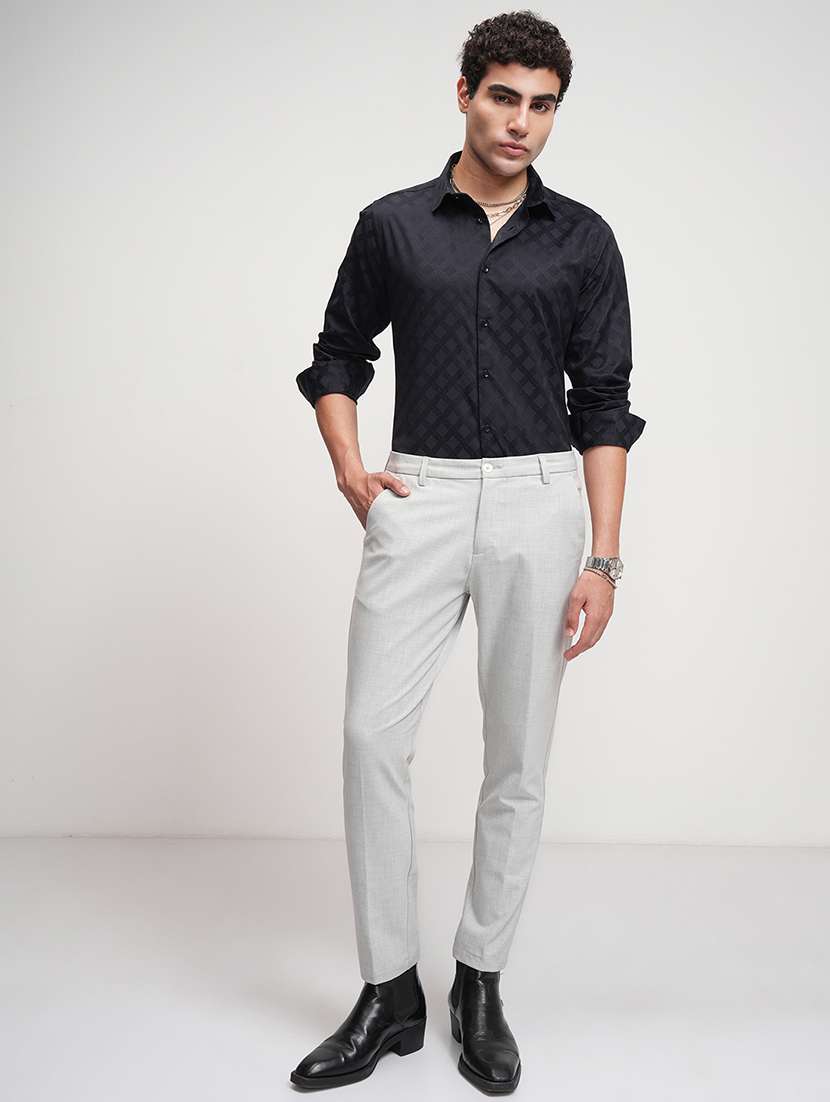 men self design long sleeve regular fit casual shirt - 22469766 -  Standard Image - 5