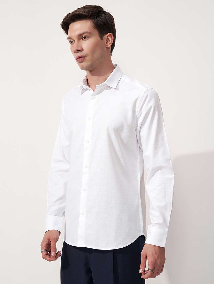 men self design long sleeve regular fit casual shirt - 22469800 -  Standard Image - 3