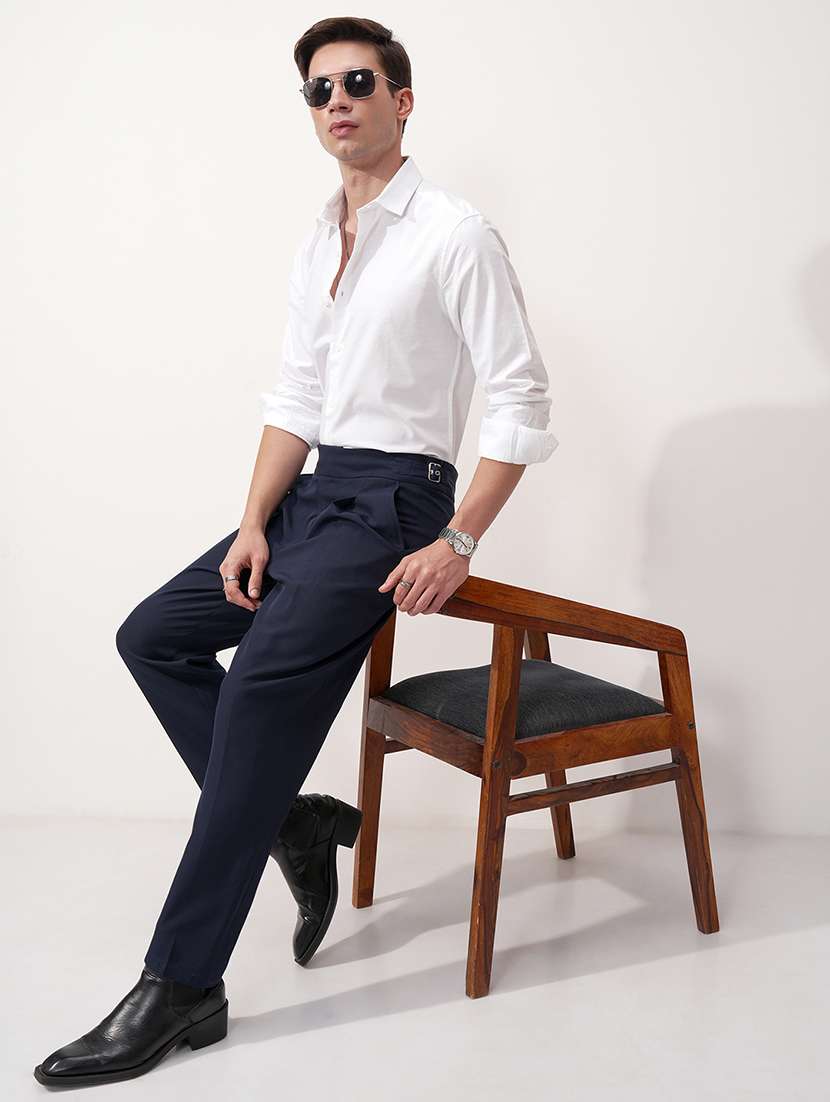 men self design long sleeve regular fit casual shirt - 22469800 -  Standard Image - 5