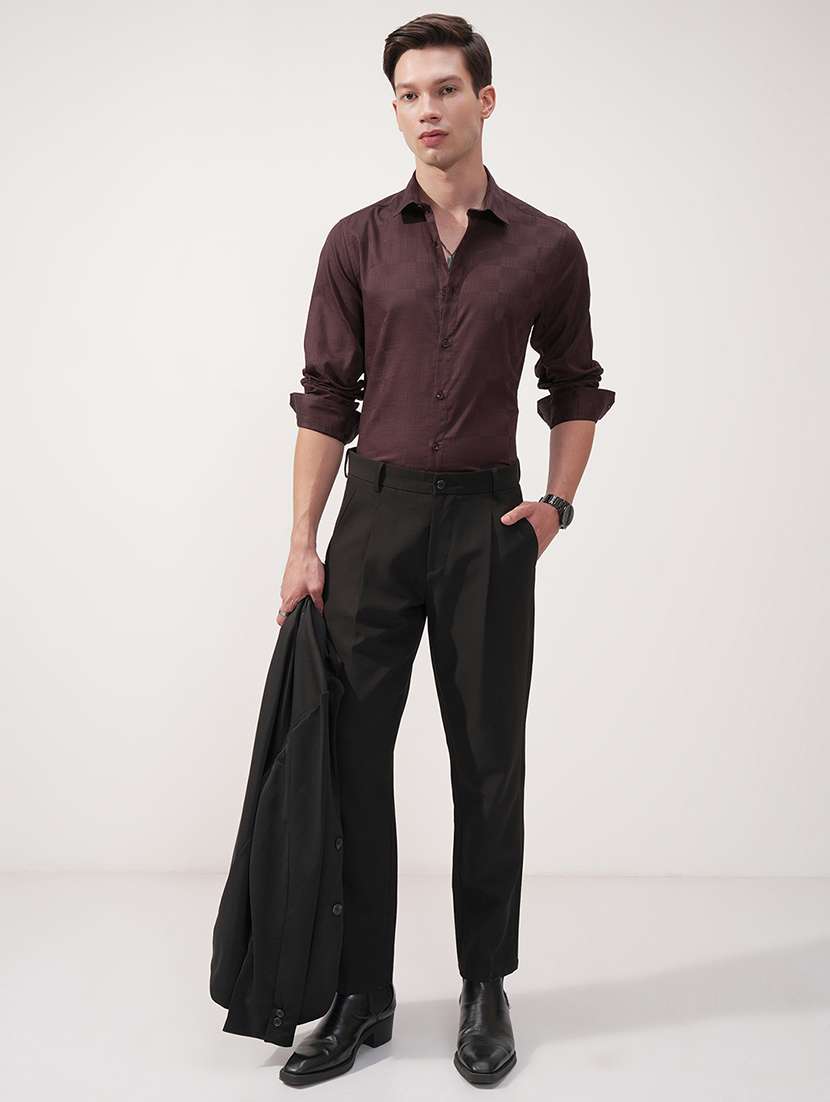 men self design long sleeve regular fit casual shirt - 22469803 -  Standard Image - 5