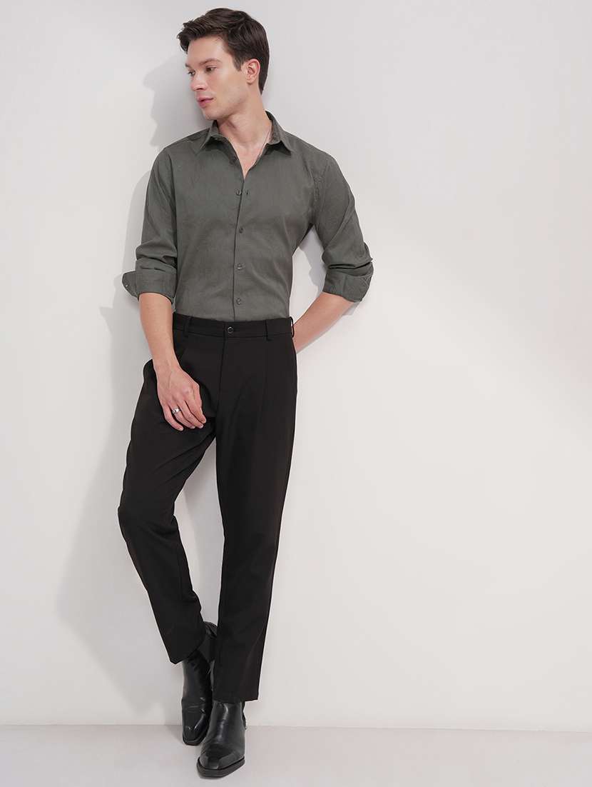 men self design long sleeve regular fit casual shirt - 22469811 -  Standard Image - 5