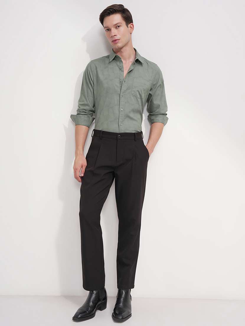 men self design long sleeve regular fit casual shirt - 22469813 -  Standard Image - 5