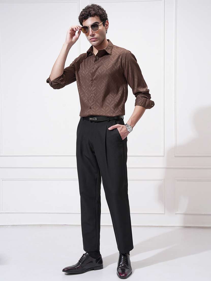 men self design long sleeve regular fit casual shirt - 22469831 -  Standard Image - 5