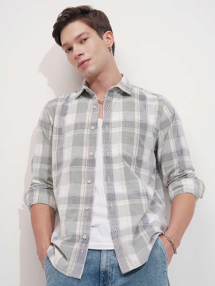 white cotton casual shirt
