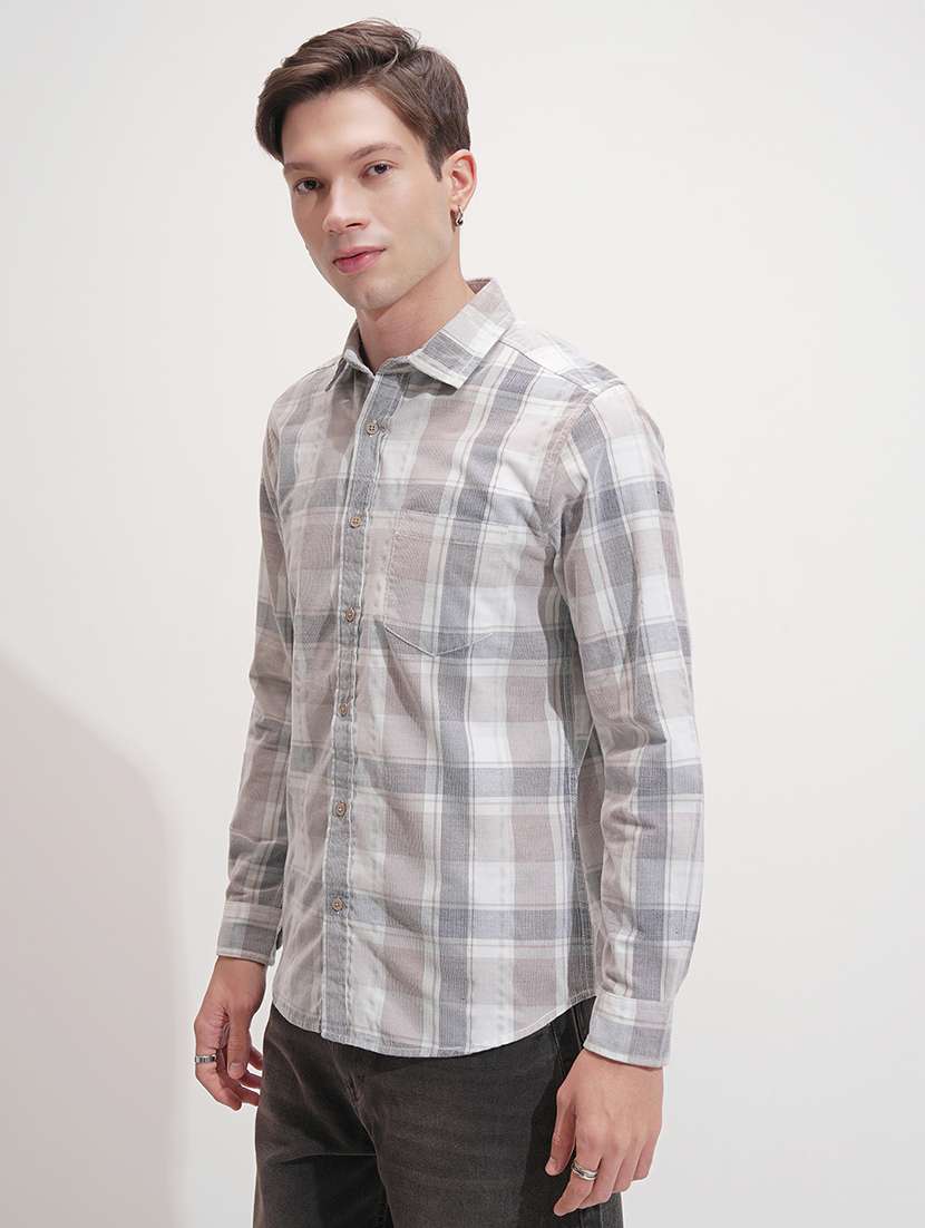 white cotton casual shirt