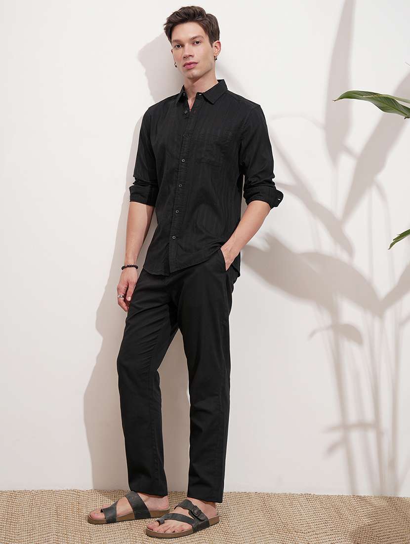 men self design long sleeve regular fit casual shirt - 22469861 -  Standard Image - 5