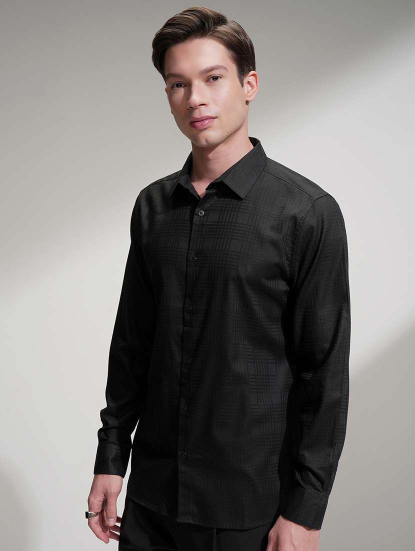 men black cotton casual shirt - 22469870 -  Standard Image - 3