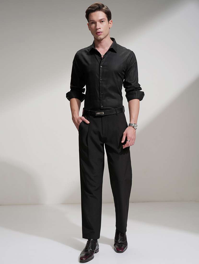 men black cotton casual shirt - 22469870 -  Standard Image - 5