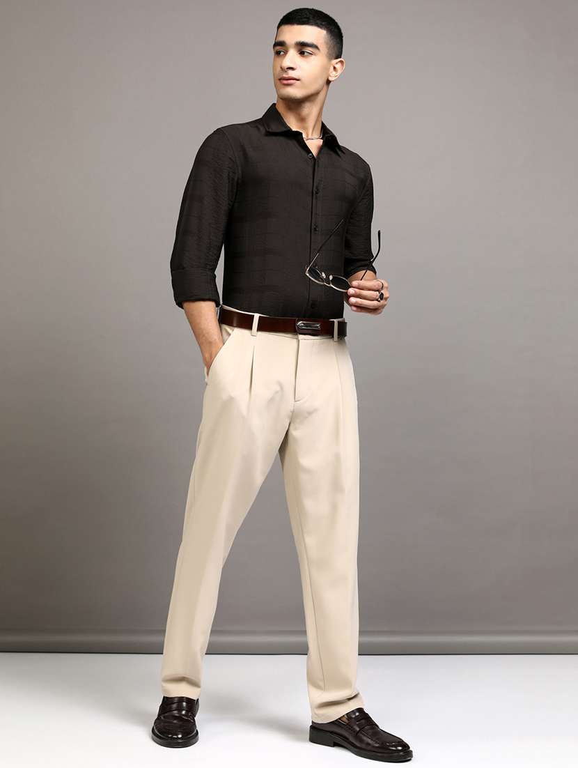 men self design long sleeve regular fit casual shirt - 22469893 -  Standard Image - 5