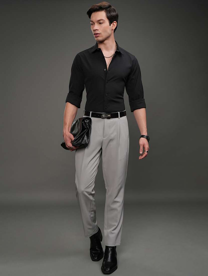 men self design long sleeve regular fit casual shirt - 22469907 -  Standard Image - 5