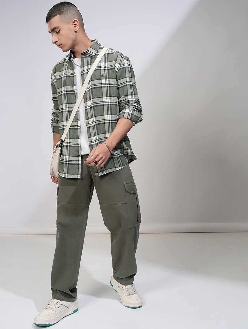 men checkered long sleeve regular fit casual shirt - 22469911 -  Standard Image - 5