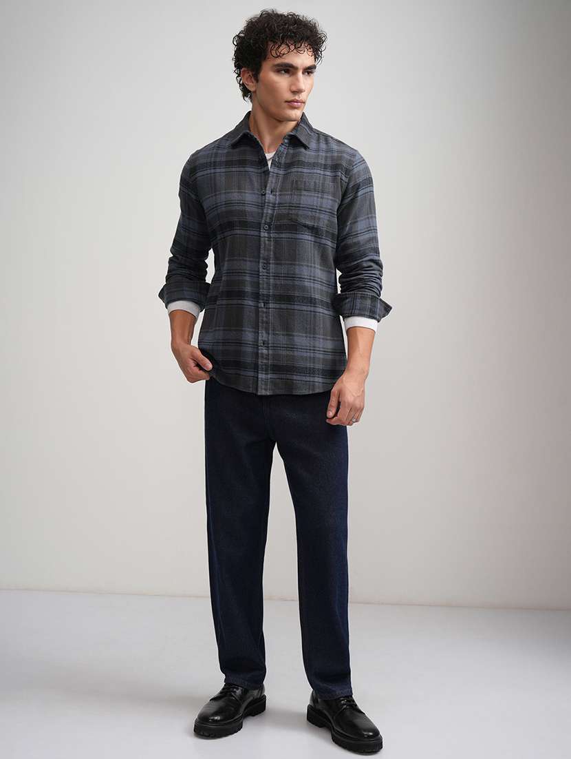 Men Checkered Long Sleeve Regular Fit Casual Shirt - 22469936 -  Standard Image - 5
