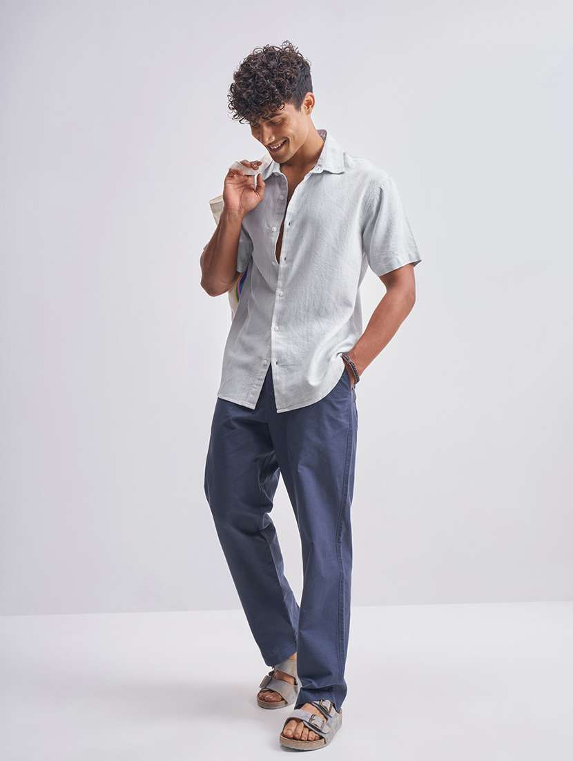 men self design short sleeve regular fit casual shirt - 22470008 -  Standard Image - 5