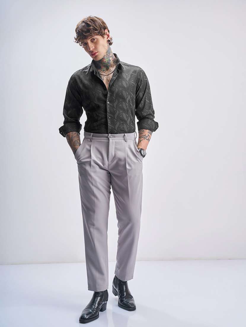 men self design long sleeve regular fit casual shirt - 22470040 -  Standard Image - 5