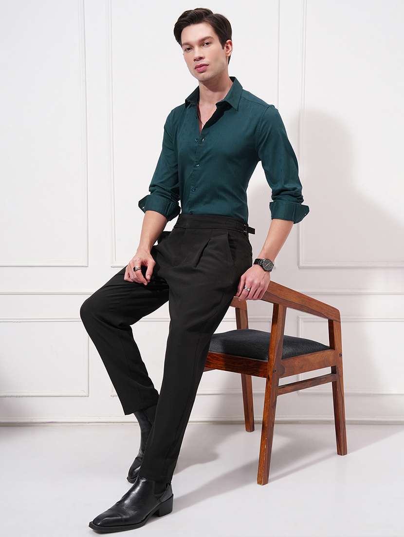 men self design long sleeve regular fit casual shirt - 22470075 -  Standard Image - 5