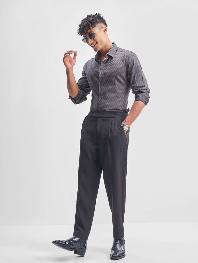 men self design long sleeve regular fit casual shirt - 22470138 -  Standard Image - 5