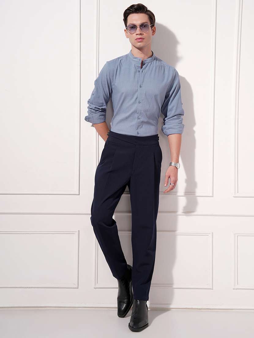 men self design long sleeve regular fit casual shirt - 22470147 -  Standard Image - 5