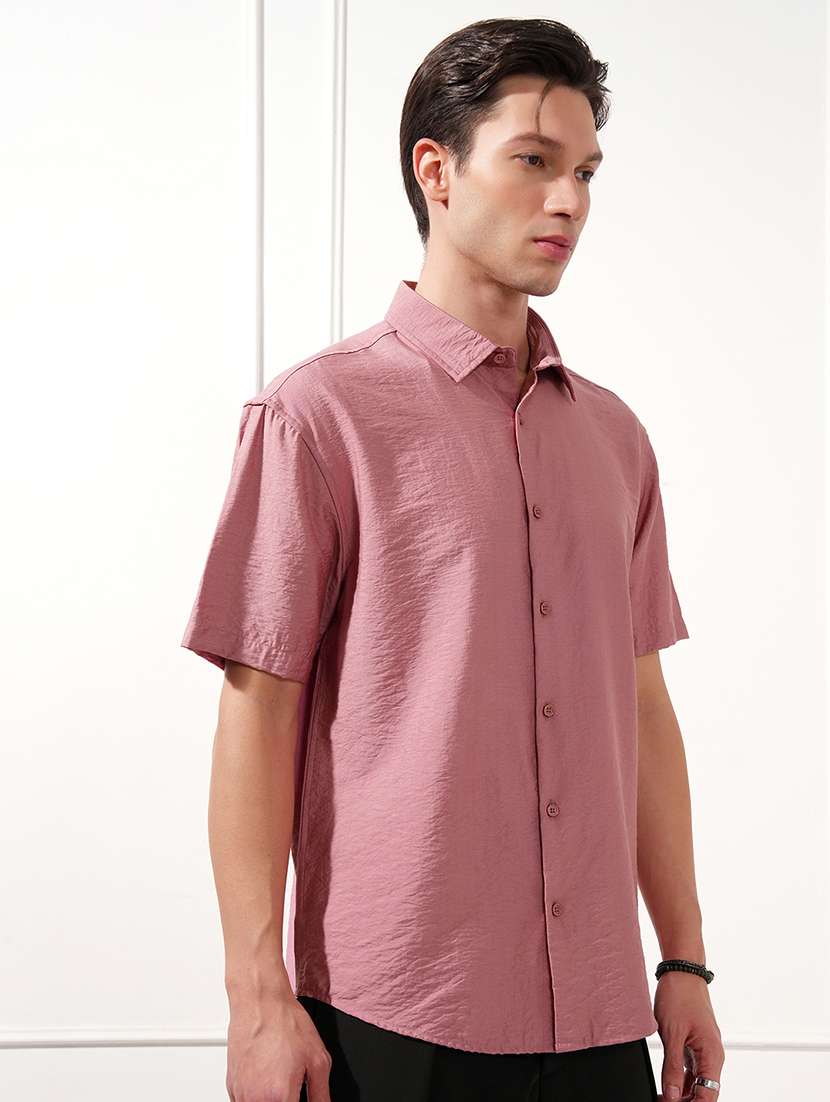 men self design short sleeve regular fit casual shirt - 22470158 -  Standard Image - 3