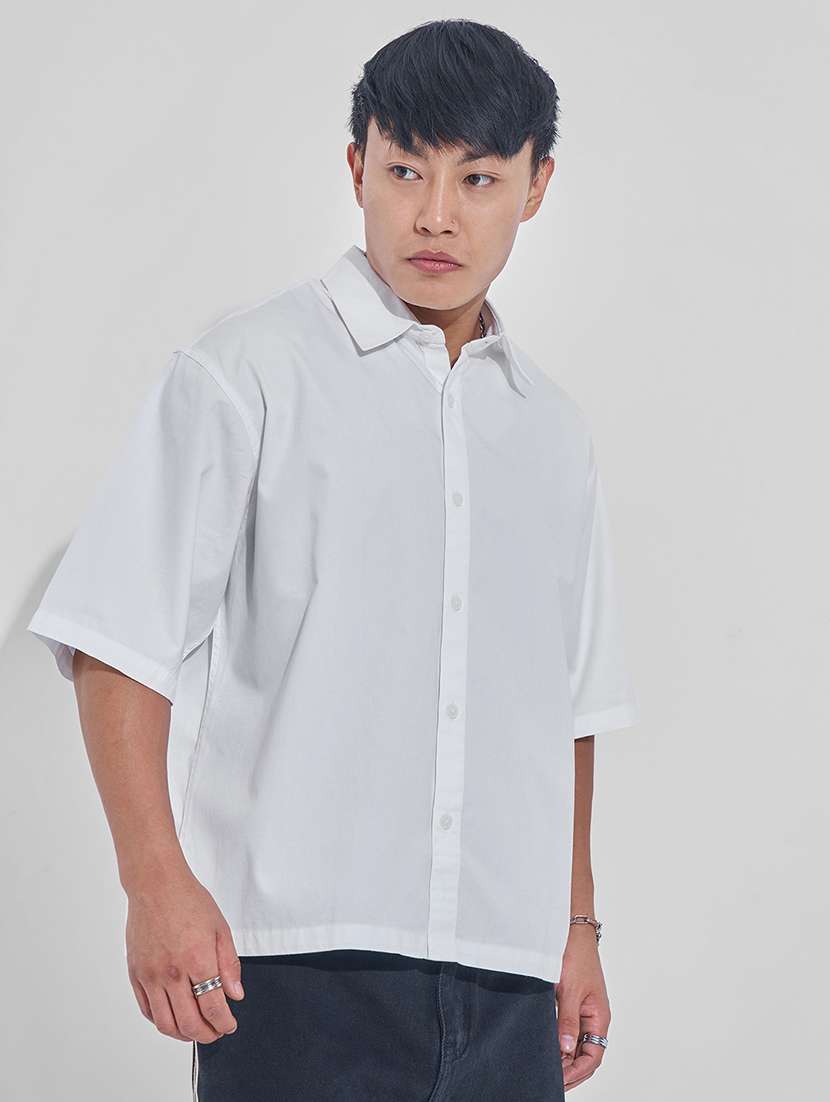 men solid with work short sleeve casual shirt - 22470249 -  Standard Image - 3