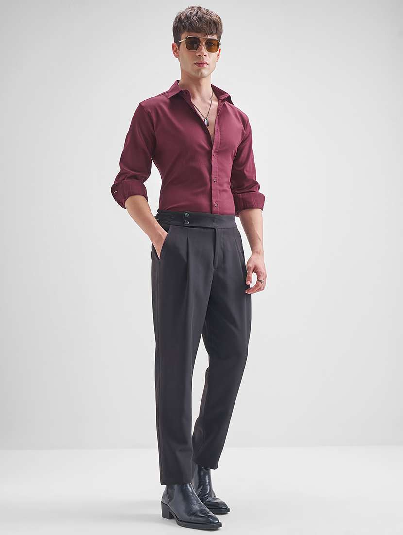 men solid long sleeve regular fit casual shirt - 22470261 -  Standard Image - 5